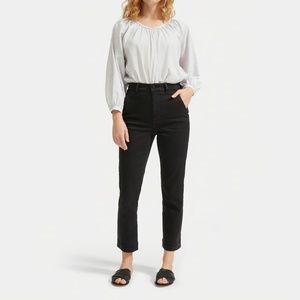 Everlane Slim Leg Crop Ankle Pant - Washed Black